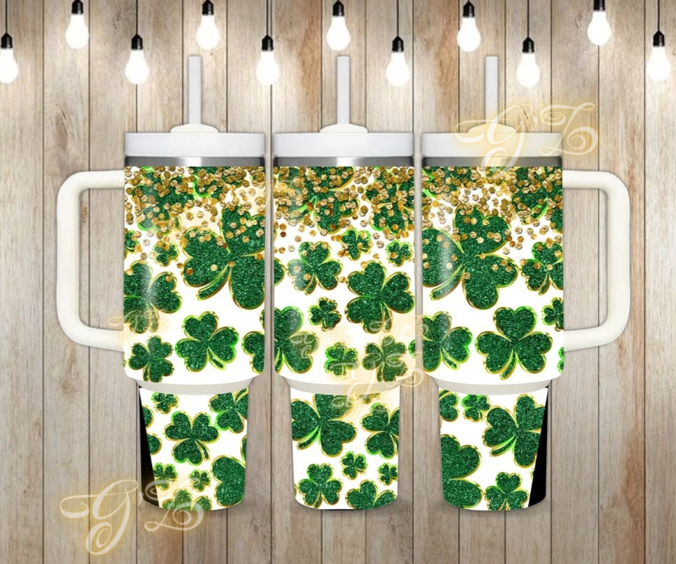40oz Shamrock wrap digital download