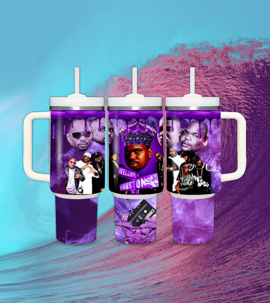 40oz Dj Screw with purple smoke tumbler dupe