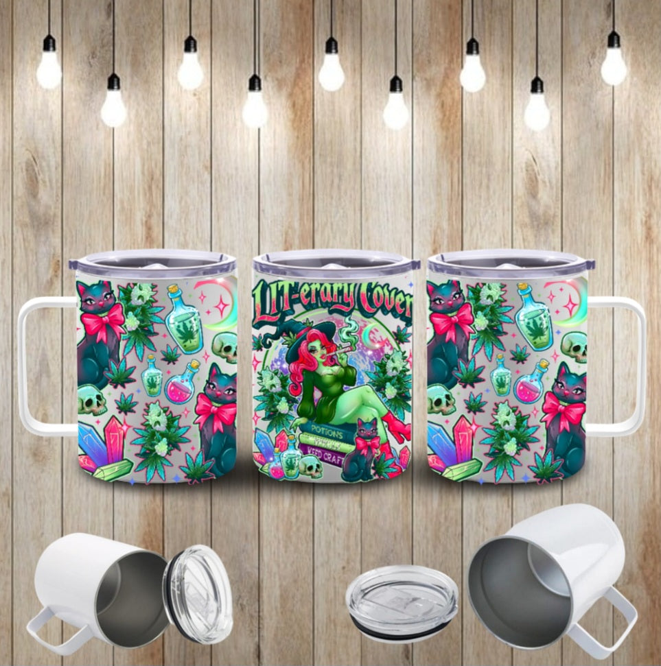 15oz 420 Literary Coven coffee mug
