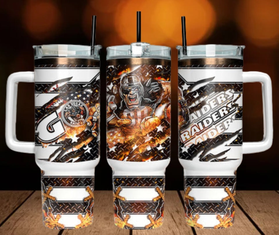 40oz  Raiders inspired Tumbler