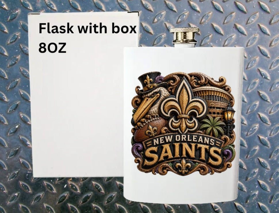 8oz Pro football flask