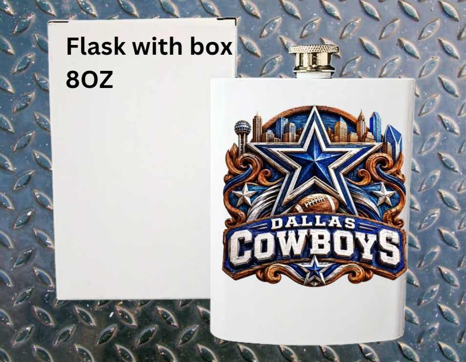8oz Pro football flask