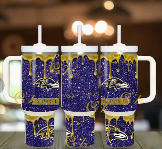 40oz Ravens  inspired Tumbler