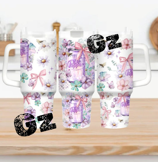 40oz Soda Floral