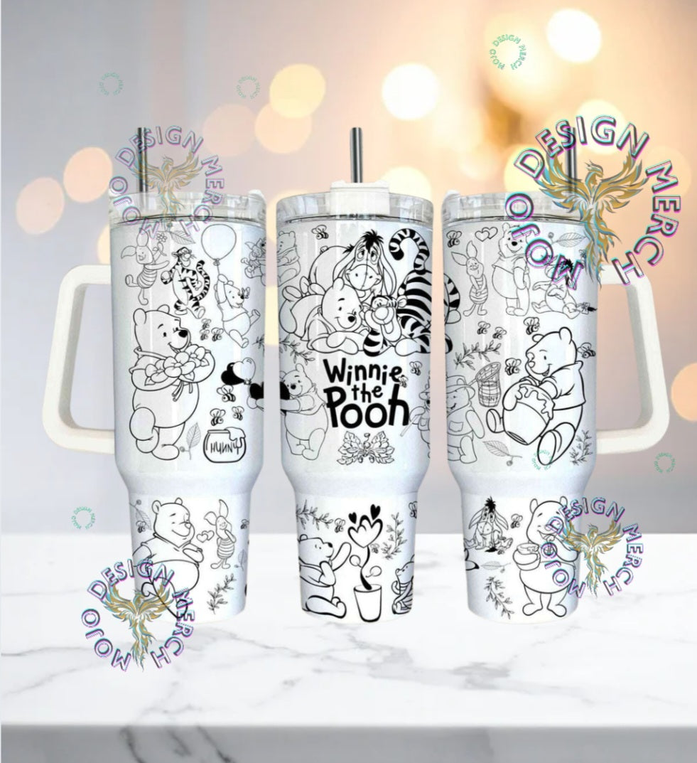 40oz Winnie The Pooh inspired tumbler