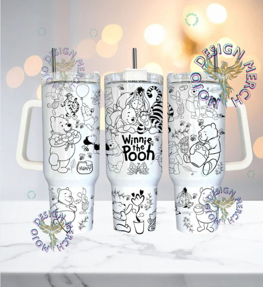 40oz Winnie The Pooh inspired tumbler