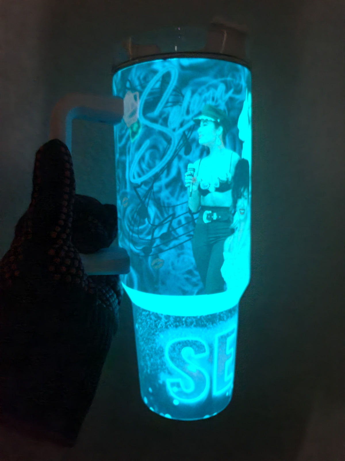 Selena purple roses 40oz Tumbler