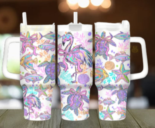 40oz   flamingo tumbler