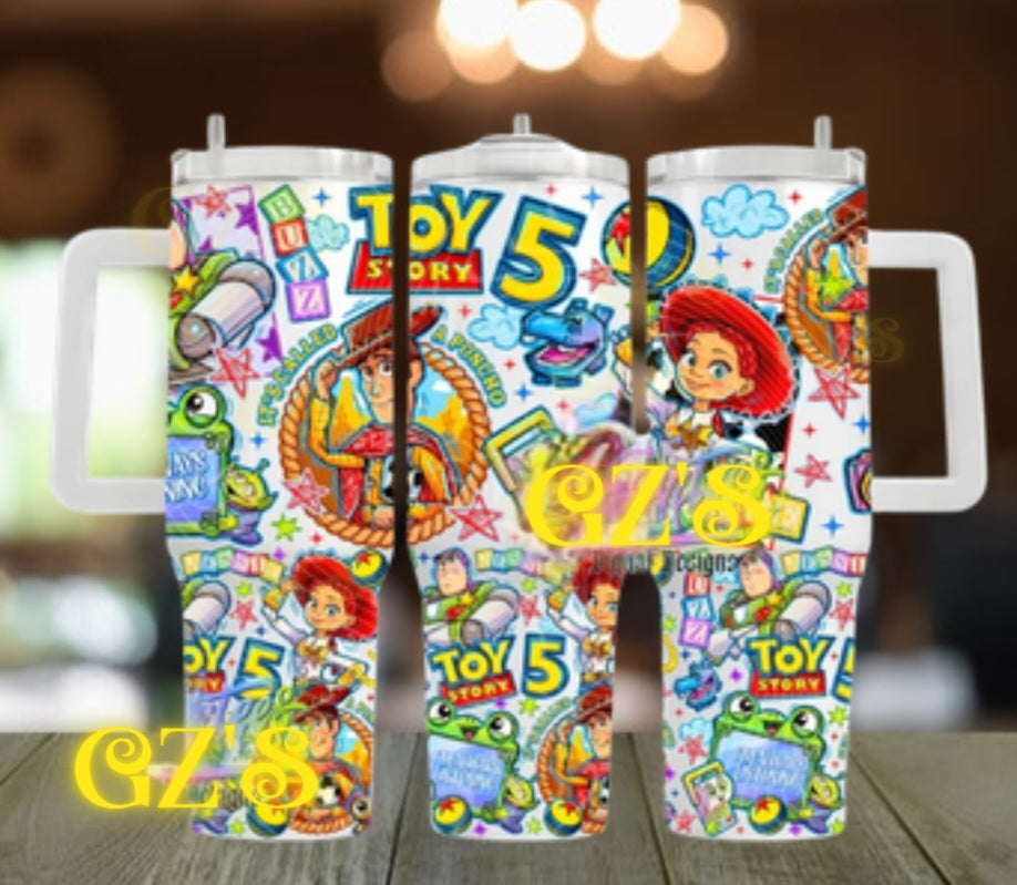 40oz vintage cartoons tumbler
