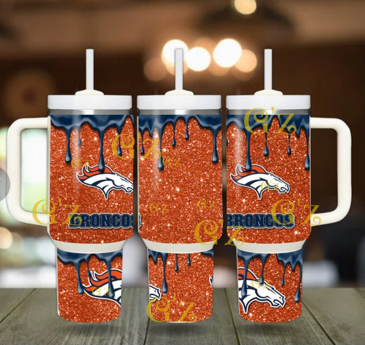 40oz Broncos inspired Tumbler