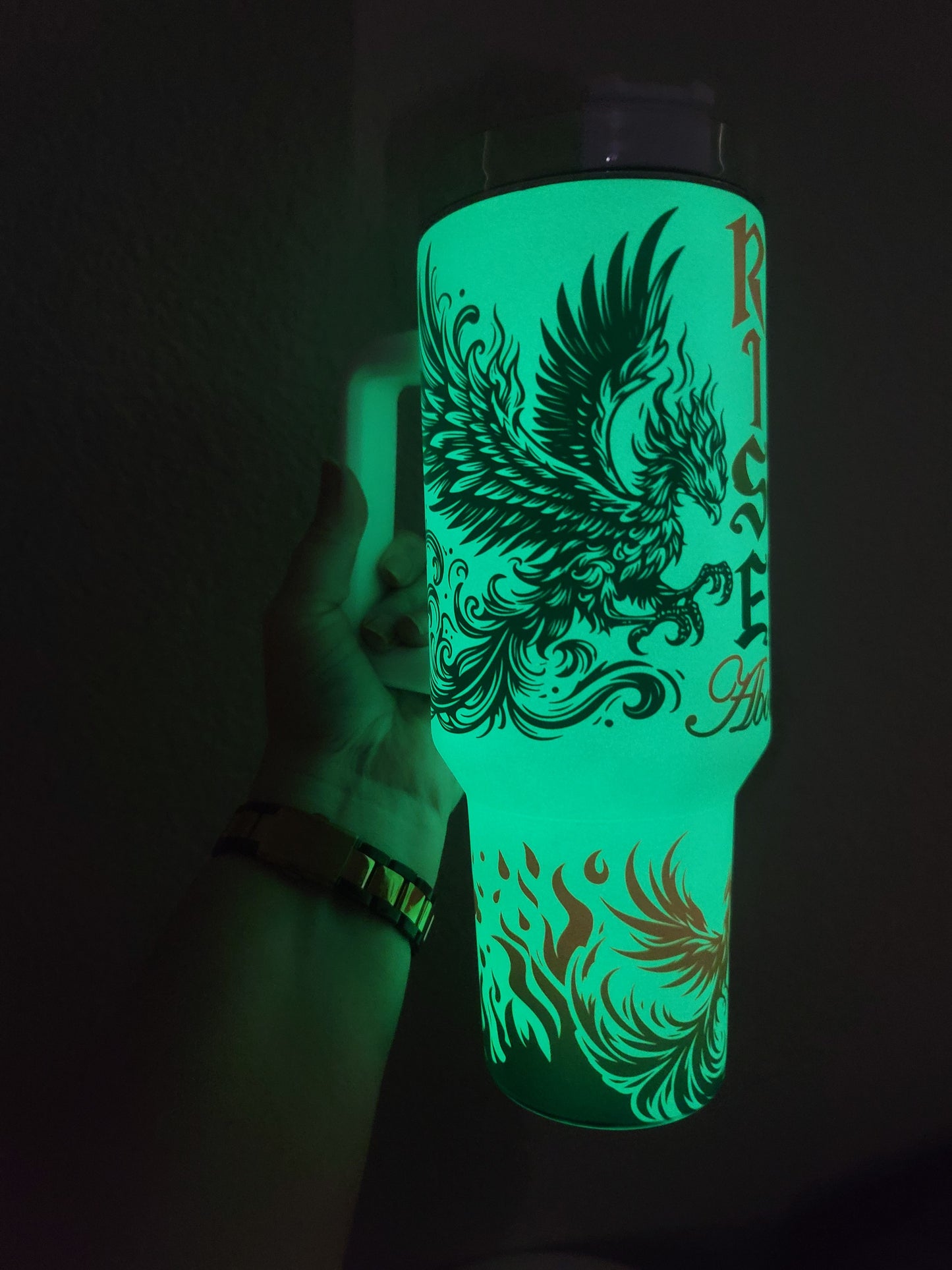 40oz Phoenix Red & Black tumbler