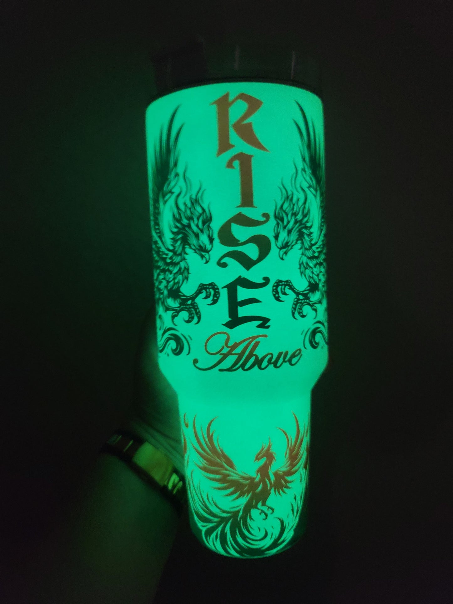 40oz Phoenix Red & Black tumbler