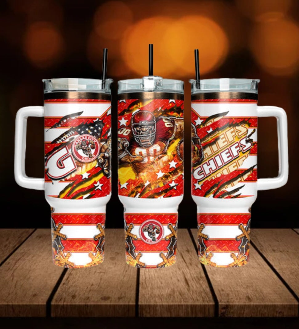 40oz  Cheifs inspired Tumbler
