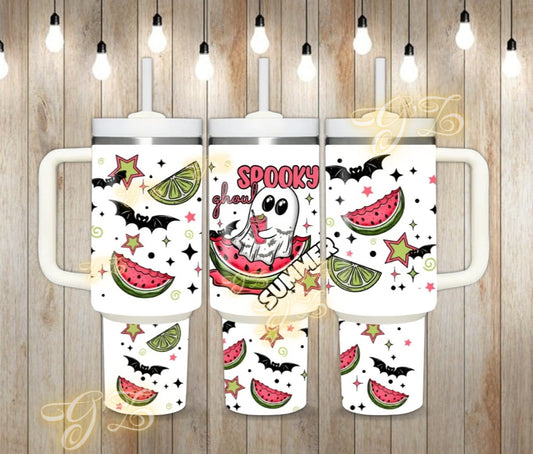 40oz spooky summer ghosts tumbler